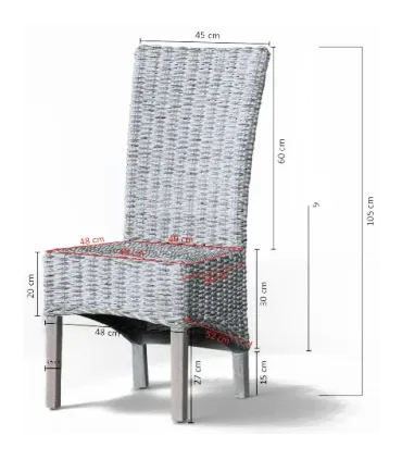 STREIGHTEX CADEIRA JAVA BRANCO ESCOVADO
