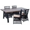 STREIGHTEX BALI TABLE 200X76X100 WOOD WITH BLACK/WALNUT FINISH (chairs not included)