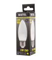 LÁMPARA LED DE VELA DE ALUMINIO E14 3 W, TONO CÁLIDO