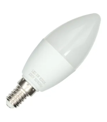 LAMPADA LED VELA ALUM. E14 5W QUENTE