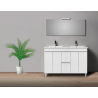 MUEBLE DE BAÑO PLAN 120 BR/ BRILLO (MUEBLE + LAVABO + ESTANTERÍA + APLIQUE)