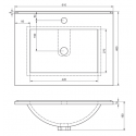 VISOBATH LAVATÓRIO CERÂMICO FLAT 60 CM BRANCO REF. 080021