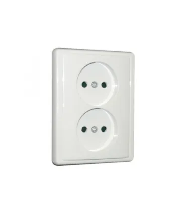 TOMADA DUPLA MONOBLOCK BRANCO ONLEX