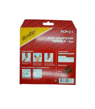DOUBLE RUBBER CAULKING TAPE PROFILE P CAST 6 MTS