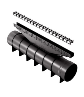 HIDDEN GRILL WITH TUBE 110 C 250 BLACK