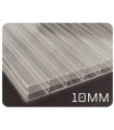 10 mm starke, zweischalige Hohlkammer-Polycarbonatplatte, 3 x 1 m