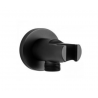 SOPORTE REDONDO DAV CON SALIDA, NEGRO MATE, REF.: HS100P