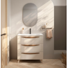 BAÑERA MÓVIL ARCO 80 CM COTON REF. 76201 + TAPA BLANCA REF. 71051