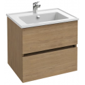 JACOB DELAFON MOVEL TOLBIAC BASE UNIT 60CM 2DR COR OAK +LAVATORIO OLA 61X46
