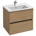 JACOB DELAFON MOVEL TOLBIAC BASE UNIT 60CM BRANCO + LAVATORIO OLA 61X46