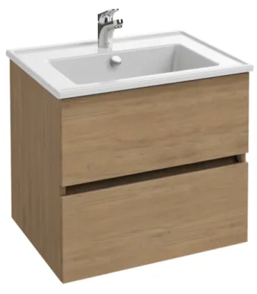 JACOB DELAFON MOVEL TOLBIAC BASE UNIT 60CM BRANCO + LAVATORIO OLA 61X46