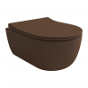 PAULISANI TOILETTES SUSPENDUES AVEC RIDEAU ROND MARRON MAT
