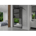 SPAZIA PAINEL MODULO FIXO FUSION 140X195 PERFIL PRETO C/VIDRO MIX