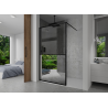 SPAZIA PANNEAU MODULE FIXE FUSION 140X195 PROFIL NOIR AVEC VITRAGE MIX