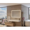 MOOVLUX MUEBLE 1 P ESQUINA DERRY CON AGUJERO BLANCO MATE 120X12X46