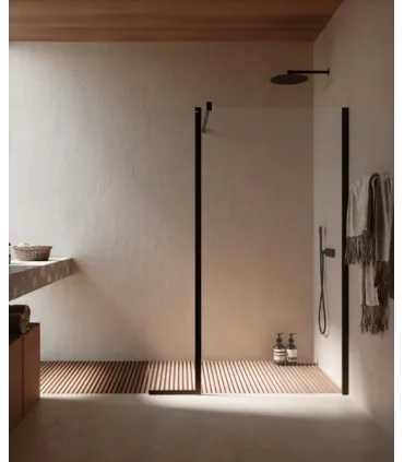 SHOWERBOX FRONTAL SYDRA SPORT (90+30)X200 6MM NEGRO