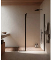 CABINE DE DOUCHE FRONTALE SYDRA SPORT (90+30) x 200, 6 mm, NOIR