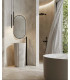 SHOWERBOX ESPELHO LED OVAL 50X90 MOLDURA NEGRA RETROILUM.