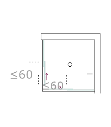 SPAZIA RESGUARDO 80X80X195 6MM CR TRANSP. LIGHT LG4A