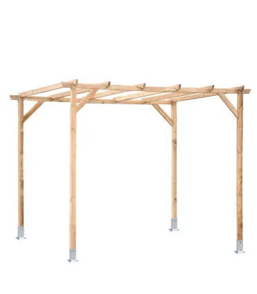 PERGULA MADEIRA KIT COMPLETO 3X2,5 POSTES 7X7