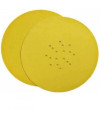 DELTATOOLS YELLOW LINE VELCRO SANDING DISC, 225 GR.80