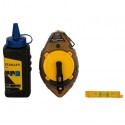STANLEY KIT TRAÇADOR RECTAS C/PO 30 MT + GIZ + NIVEL REF.0-47-465