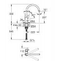 GROHE TORNEIRA DE COZINHA BAUCURVE 1/2''