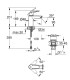 GROHE TORNEIRA DE LAVATÓRIO EUROSMART PRETO MATE