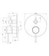 KIT DE ENCASTRAR CILINDRICA COM 2 SAIDAS PARA DUCHE EM INOX