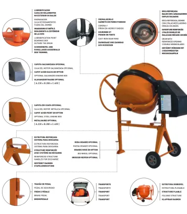 BETONEIRA BR 160 COM MOTOR ELECTRICO REF: 951