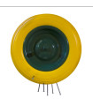 ROUE SIRL AVEC AXE ANTI-PERÇAGE JAUNE RÉF. : 9724