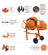 BETONEIRA BP200 C/MOTOR ELECT. 0.75 CV REF: 9534