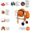 BETONEIRA SIRL PRO 175 C/MOTOR ELECTRICO