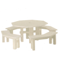 CHURRASQUEIRA EUROPA CONJUNTO DE MESA OITAVADA BRITADA