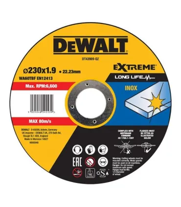 DEWALT DISCO CORTE PLANO INOX 230MM