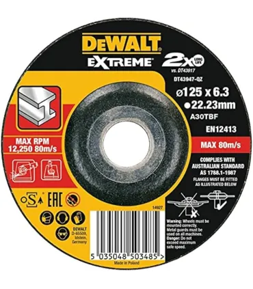 DEWALT DISCO DESBASTE CONCAVO METAL 125MM