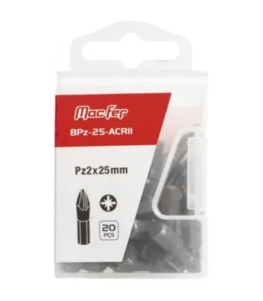 BIT SEXT. TORSION MACFER BPZ-25-ACRII 1/4'' PZ3 25MM 20PÇS
