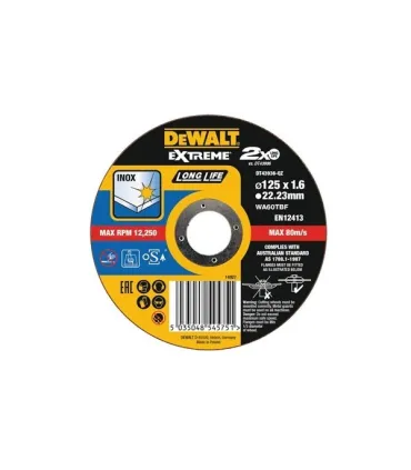 DEWALT DISCO CORTE PLANO INOX 125MM