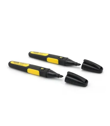 STANLEY 2 MARCADORES PRETO FATMAX PONTA BISELADA REF.0-47-314