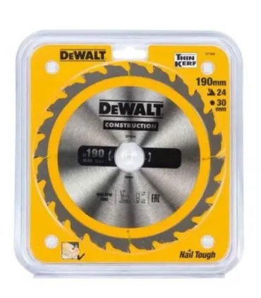 DEWALT DISCO SERRA CIRCULAR 190X30MM 40D ATB +10º