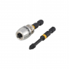 DEWALT Embouts à vis PZ2 x 2, 50 mm + adaptateur