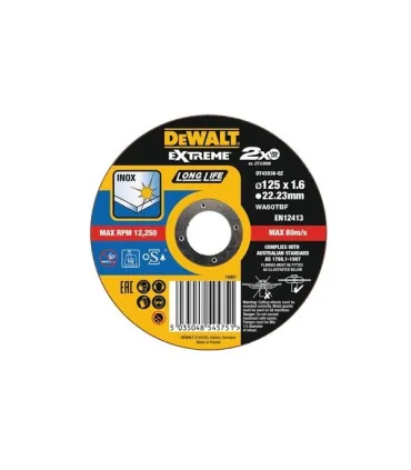 DEWALT DISCO CORTE PLANO INOX 125MM
