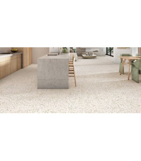 PAVIGRES PAVIM TERRAZZO WHITE MM89174RT 89X89.0.79 M2 CX 1