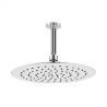 BRUMA STAINLESS STEEL SHOWERHEAD, 250 MM, SWIVEL AND CEILING ARM, ELO 100 MM, ELOR, REF. 1455346NS