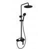 BS SHOWER RAMP WITH BASE FAUCET AND INCLUDED STAINLESS STEEL SHOWERHEAD (BLACK)