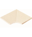 AMOP COIN CONCAVE ROND LONGUS CRÈME MAT 60X40X2,5