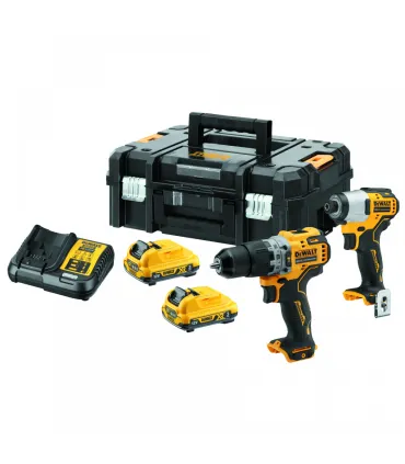 DEWALT KIT DCK2111L2T-QW 12V 3AH (BERBEQUIM DCD706 + APARAF. IMPACTO DCF801+2 BAT+1 CARREG)