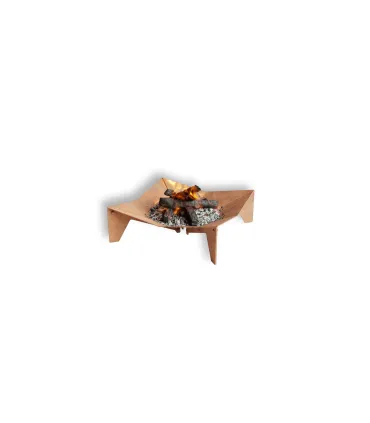LAREIRA ORIGAMI MODEL I 80 AÇO CORTEN OXIDADO