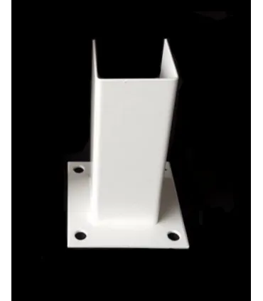 BASE METALICA ECO P/POSTE 60X40 BRANCO (100X100X130)