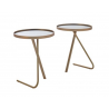 MHR NUBE TABLE D.45 STRUCTURE OR MAT / VERRE NOIR